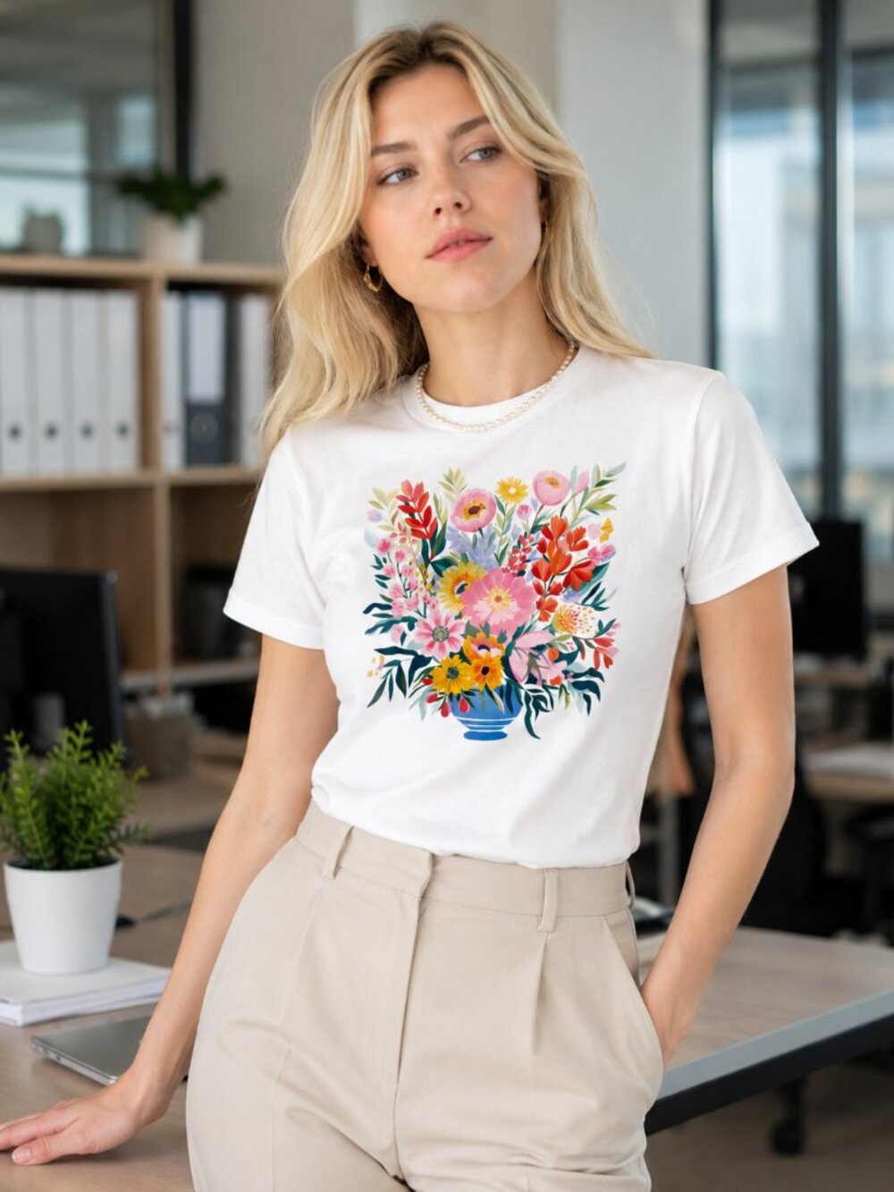 🌸 Floral Baby Tee | Vintage Aesthetic Flower Graphic Tee